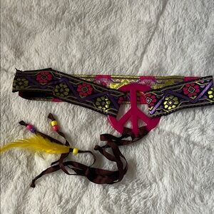 Adjustable with Velcro hippie headband,
